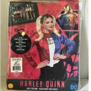 Suicide Squad's Harley Quinn Child Girls Halloween Costume Jacket Coat - medium